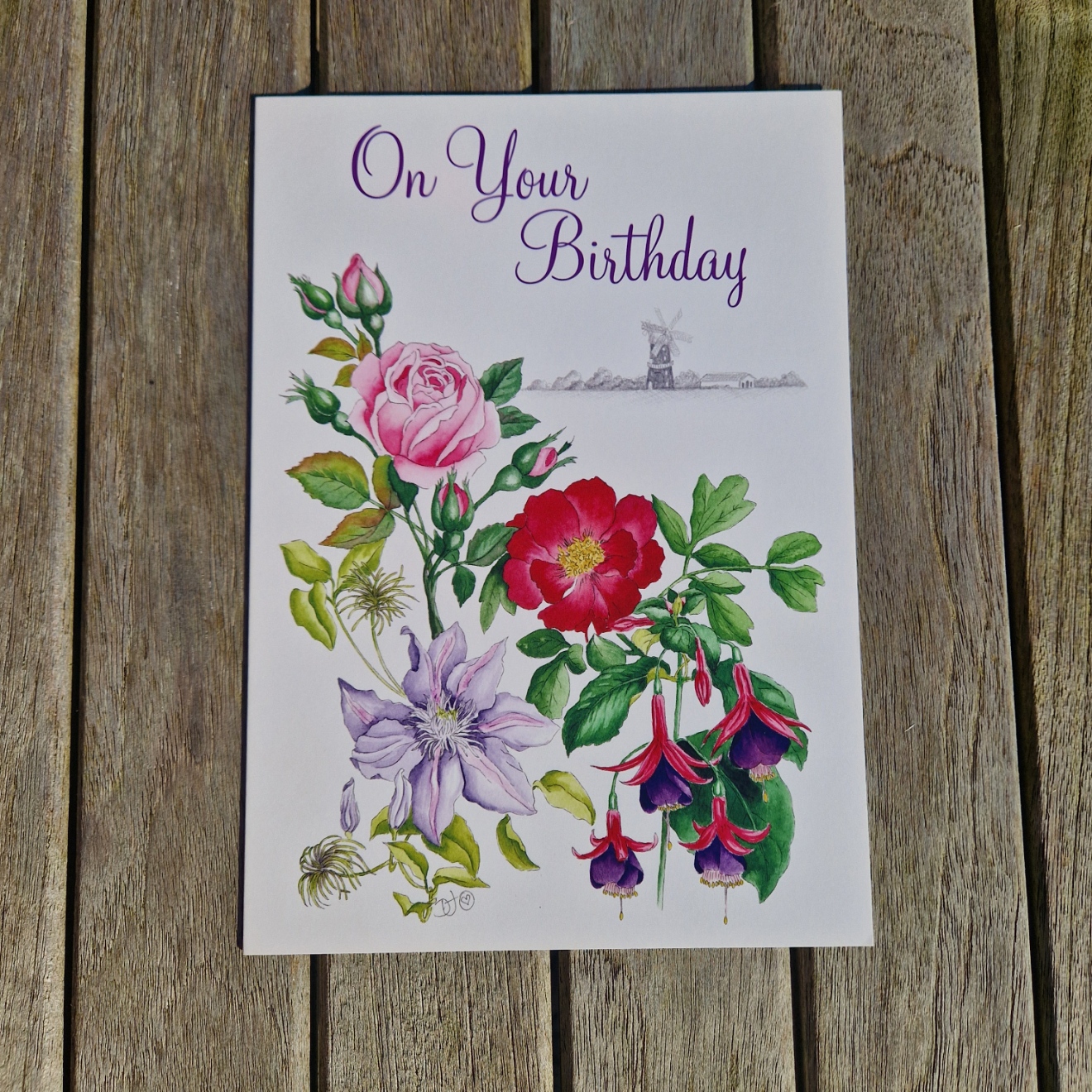 Summer flowers Birthday Card