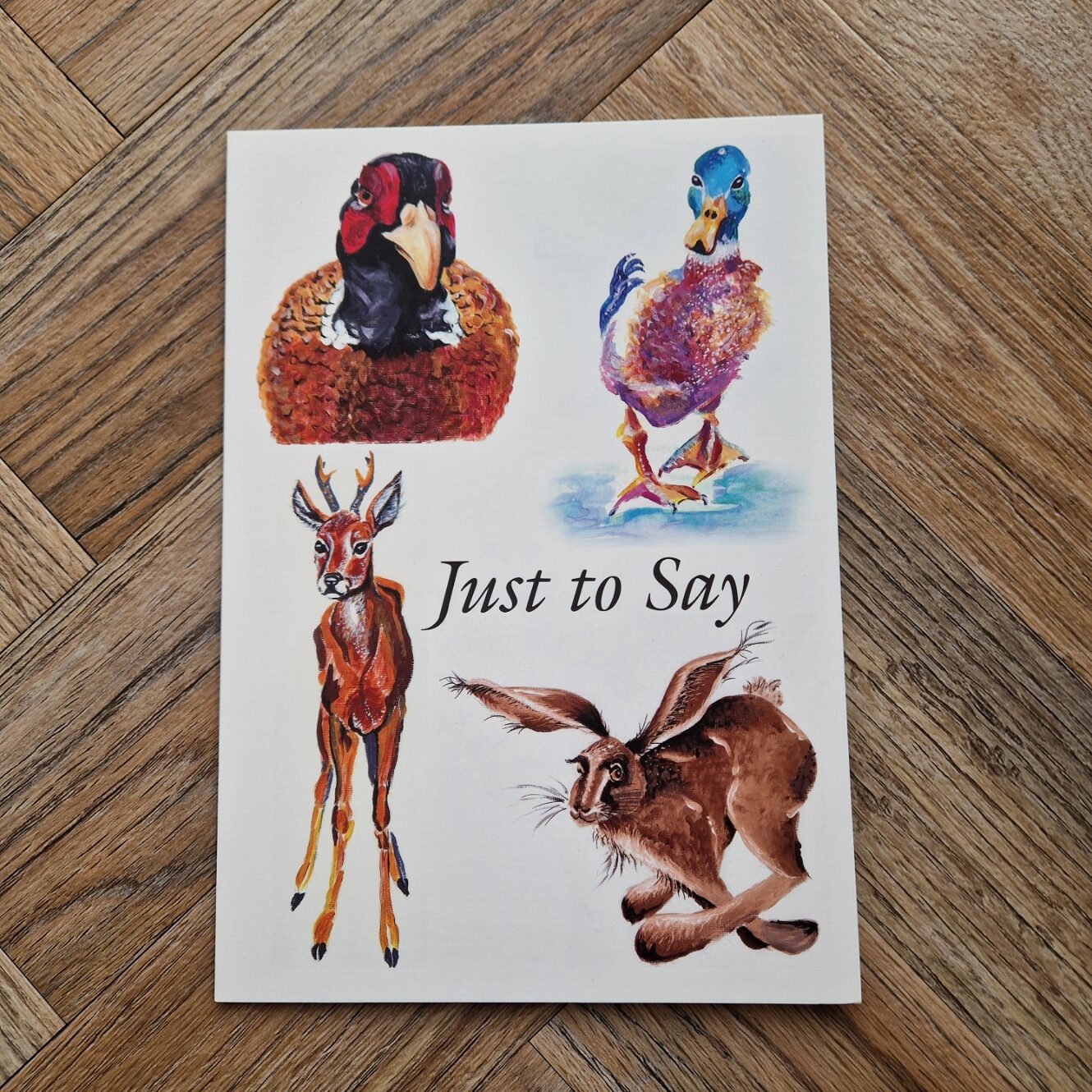 Pheasant, Duck, Deer and Hare Greetings Card