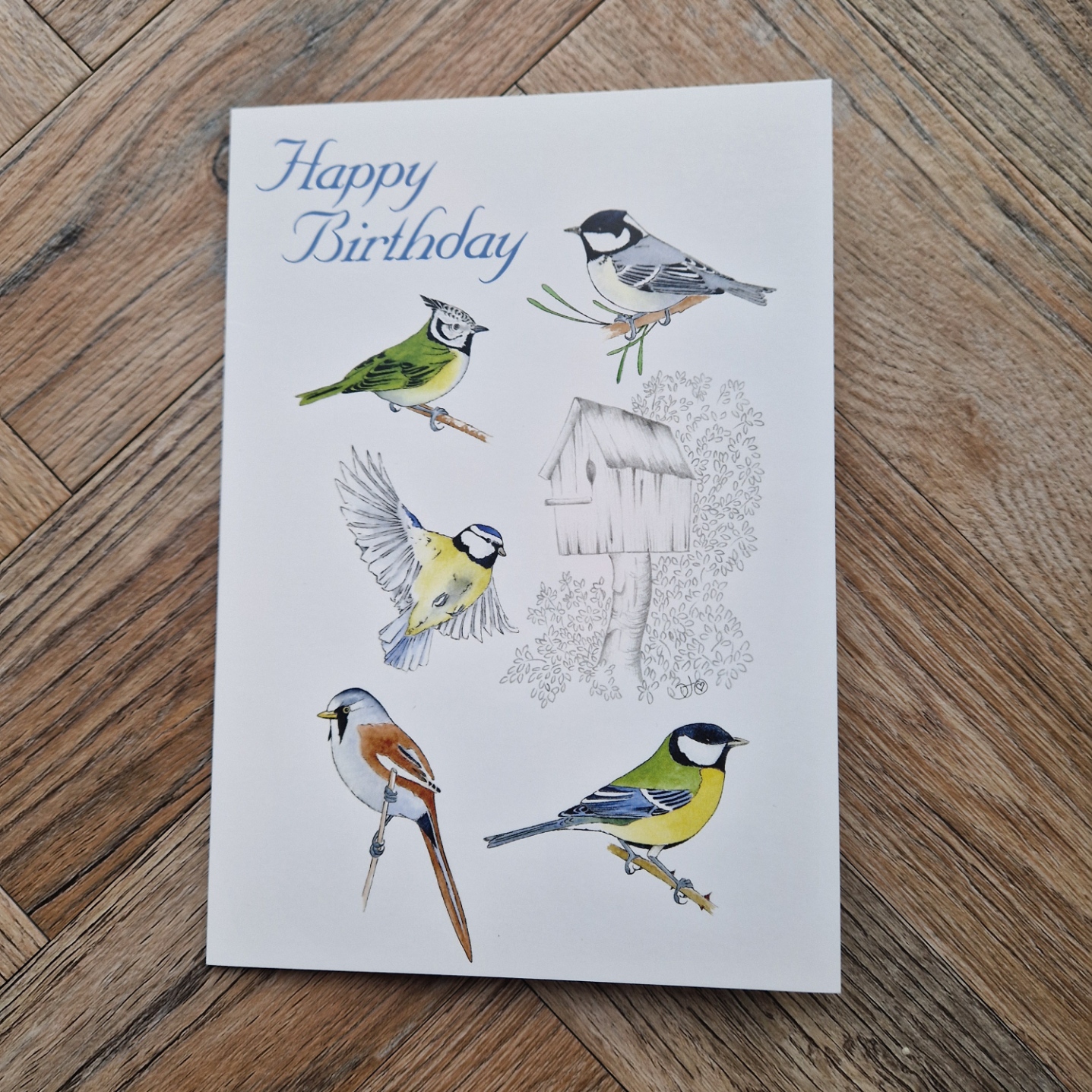 British Garden Birds Happy Birthday Card